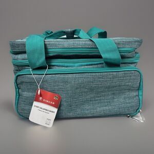 SINGER Sewing Accessories Organizer (Bag Only) – Double Layer Portable Teal